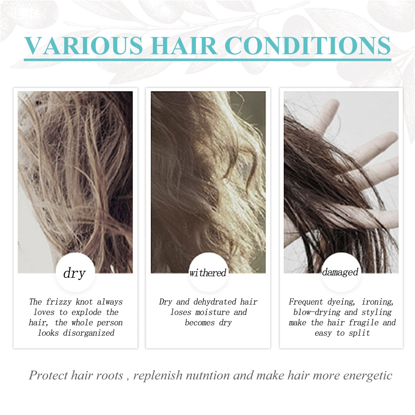 Protein Hair Straightening Cream, Repair Damaged Dry Hair Free Straightening Styling Hair Softener