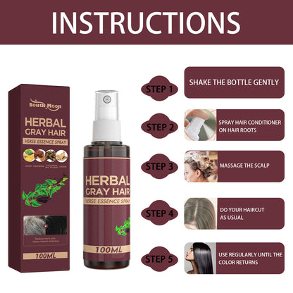 Herbal Black Hair Liquid Polygonum Multiflorum Herb Essence Moisturizing Black Hair Conditioner