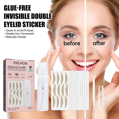 Lace Non-trace Double Eyelid Tape, Natural Non-trace Non-glue Lace Double Eyelid Tape
