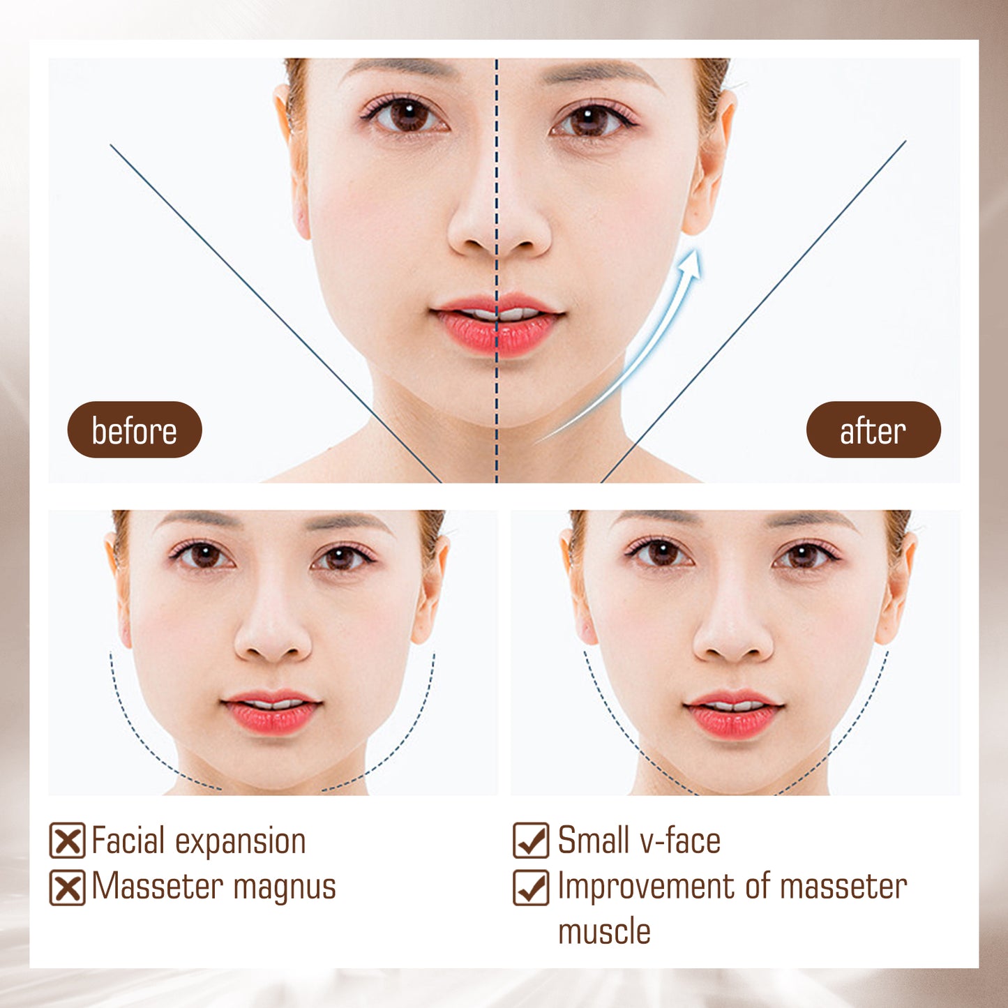 Face Lifting Facial Mask, Firming Anti-aging Plump V-face Facial Mask