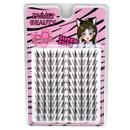 Large-capacity self-grafting eyelashes cartoon pure desire simulation natural single cluster butterfly girl 10 rows of sunflower