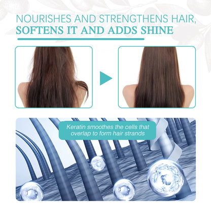 Protein Hair Straightening Cream, Repair Damaged Dry Hair Free Straightening Styling Hair Softener