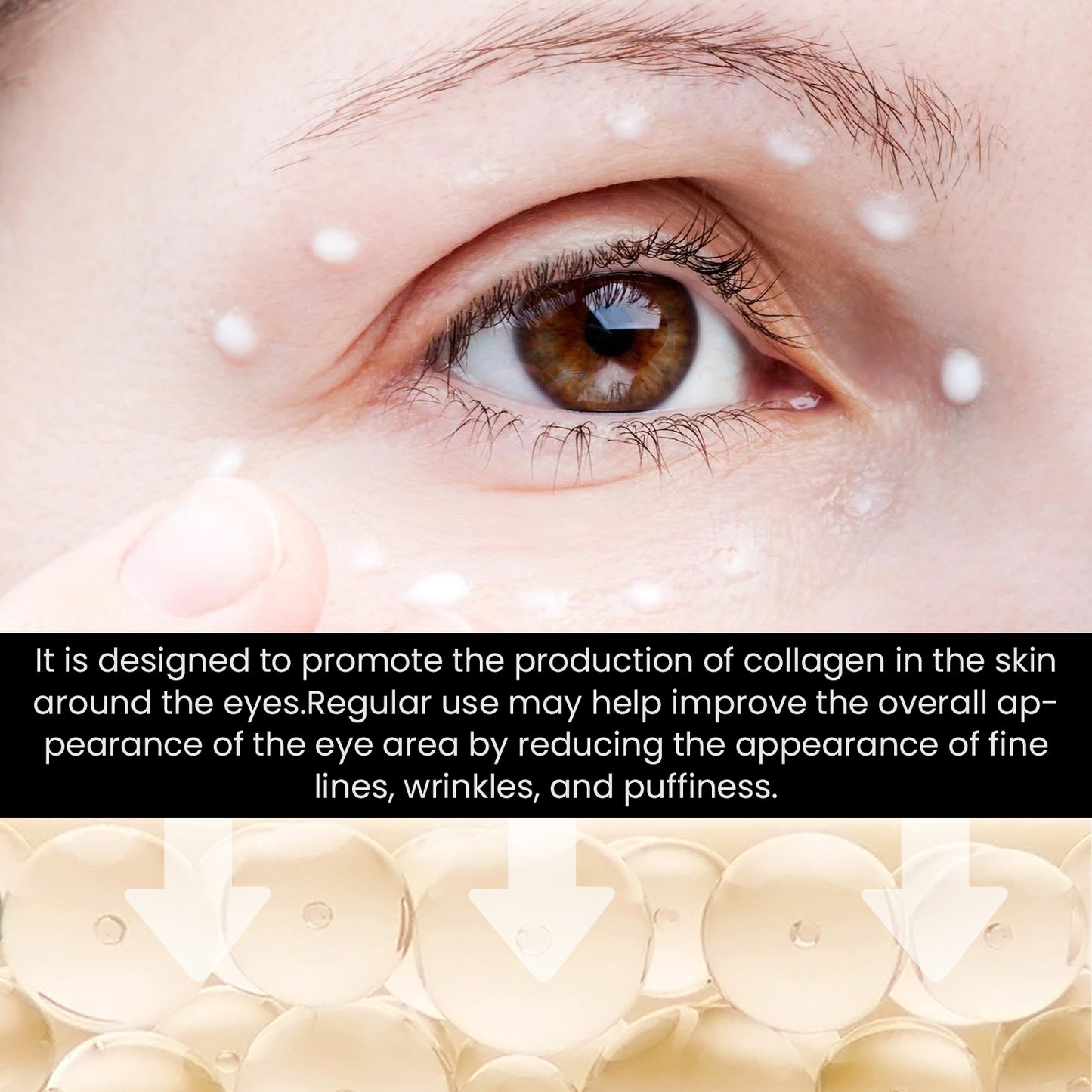 Collagen Peptide Eye Cream, Reduces Fine Lines Crow's Feet And Dark Circles Firming Eye Cream
